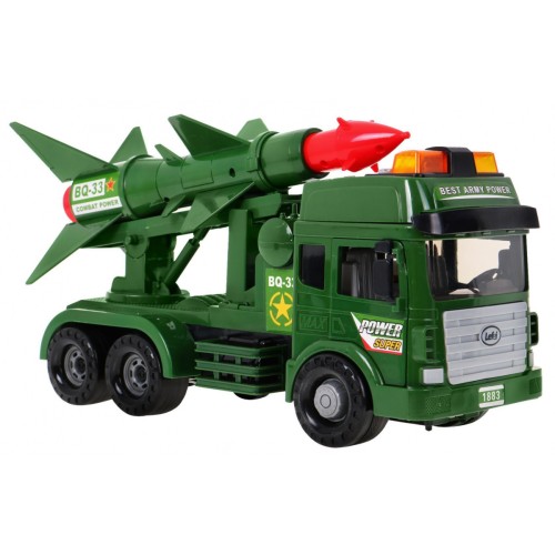 Autíčko vojenské s odpaľovaním rakiet Zvuky