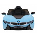 BMW I8 Lift Auto na batériu Modré + Ovládač + Pomalý štart + 3-bodové pásy + MP3 USB + LED