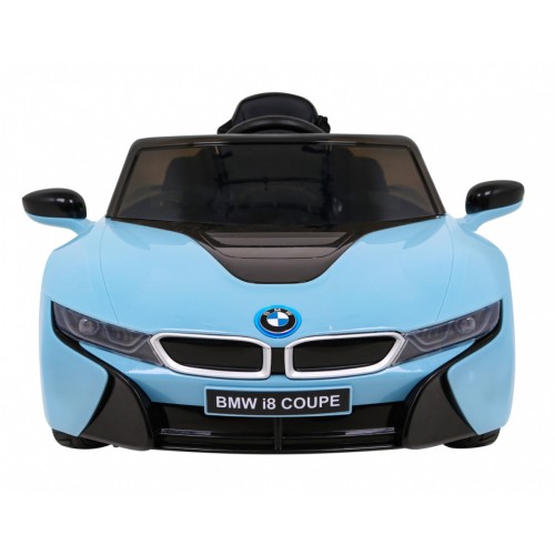 BMW I8 Lift Auto na batériu Modré + Ovládač + Pomalý štart + 3-bodové pásy + MP3 USB + LED