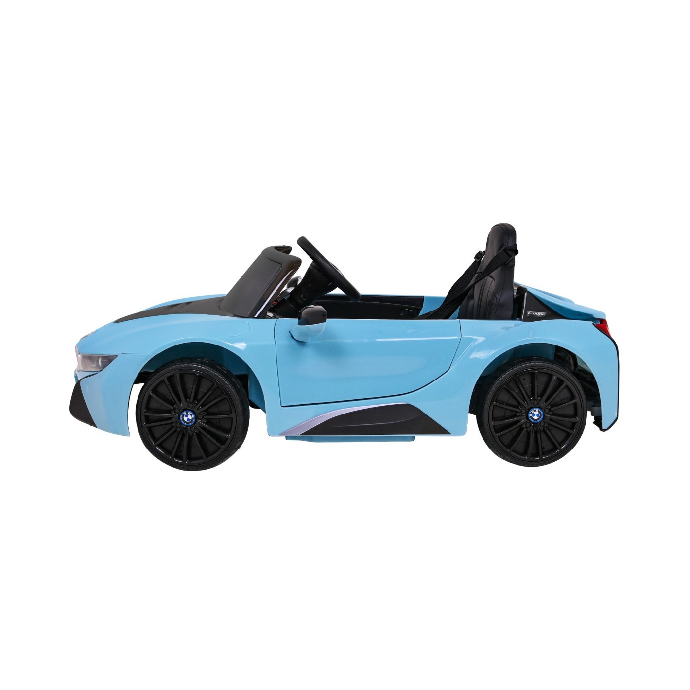 BMW I8 Lift Auto na batériu Modré + Ovládač + Pomalý štart + 3-bodové pásy + MP3 USB + LED