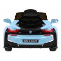 BMW I8 Lift Auto na batériu Modré + Ovládač + Pomalý štart + 3-bodové pásy + MP3 USB + LED