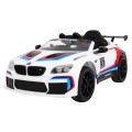 BMW M6 GT3 Auto na batériu pre deti Biele + Vetráčik + Zvuky MP3 Svietidlá + Ovládač