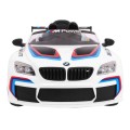 BMW M6 GT3 Auto na batériu pre deti Biele + Vetráčik + Zvuky MP3 Svietidlá + Ovládač