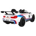 BMW M6 GT3 Auto na batériu pre deti Biele + Vetráčik + Zvuky MP3 Svietidlá + Ovládač