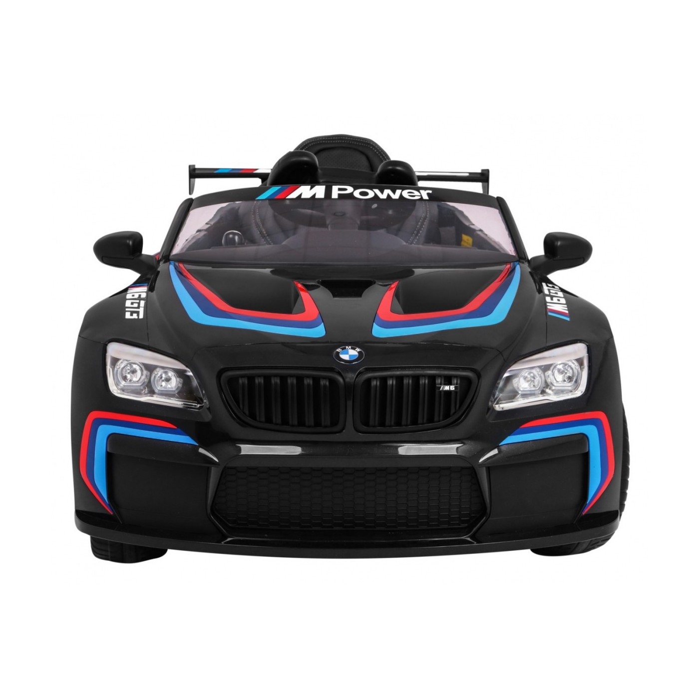 BMW M6 GT3 Auto na batériu pre deti Čierne + Vetráčik + Zvuky MP3 Svietidlá + Ovládač