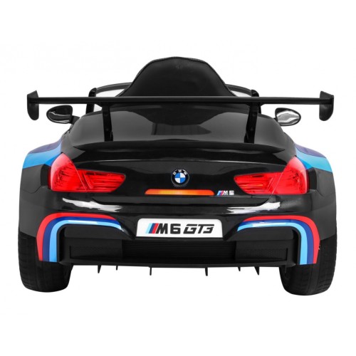 BMW M6 GT3 Auto na batériu pre deti Čierne + Vetráčik + Zvuky MP3 Svietidlá + Ovládač