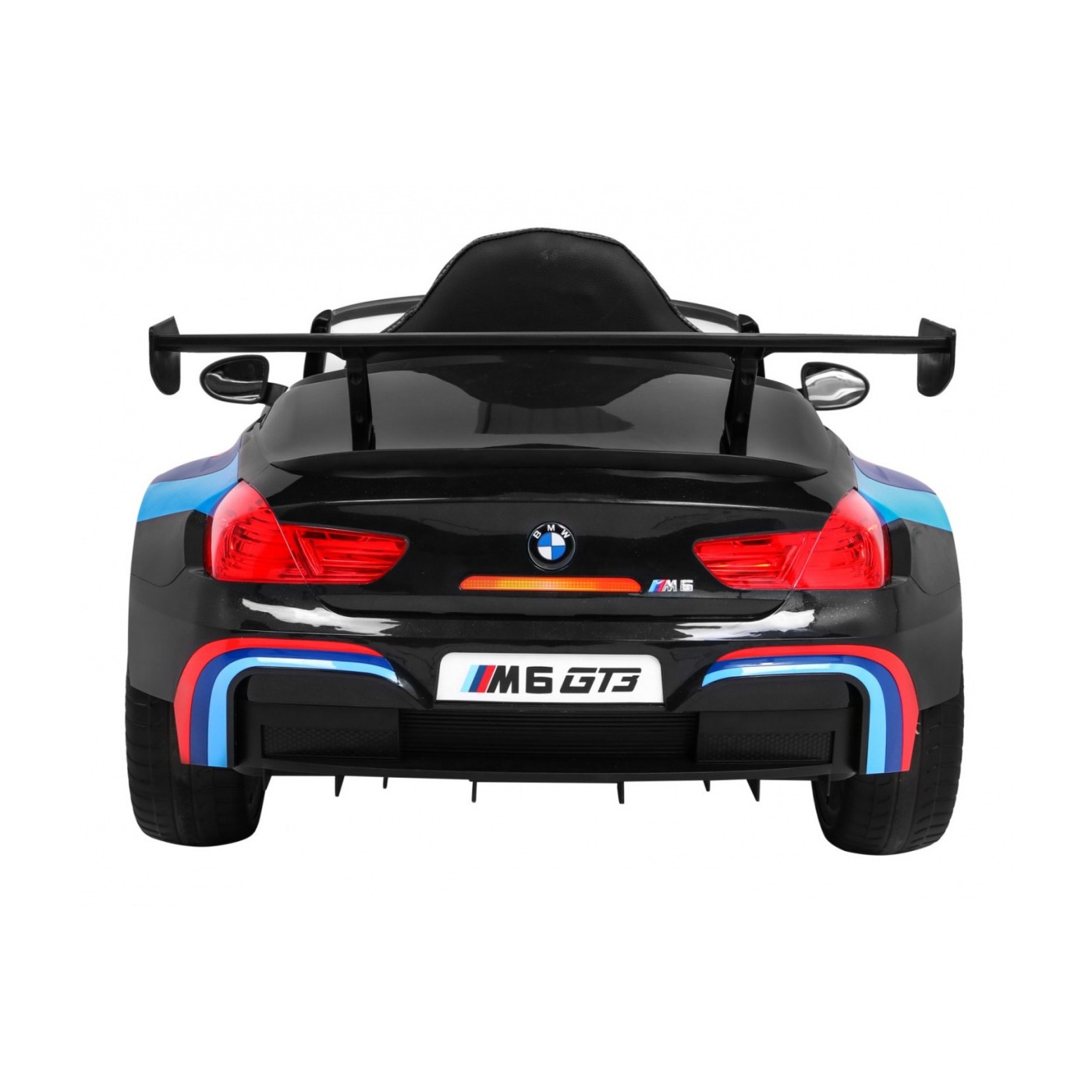 BMW M6 GT3 Auto na batériu pre deti Čierne + Vetráčik + Zvuky MP3 Svietidlá + Ovládač