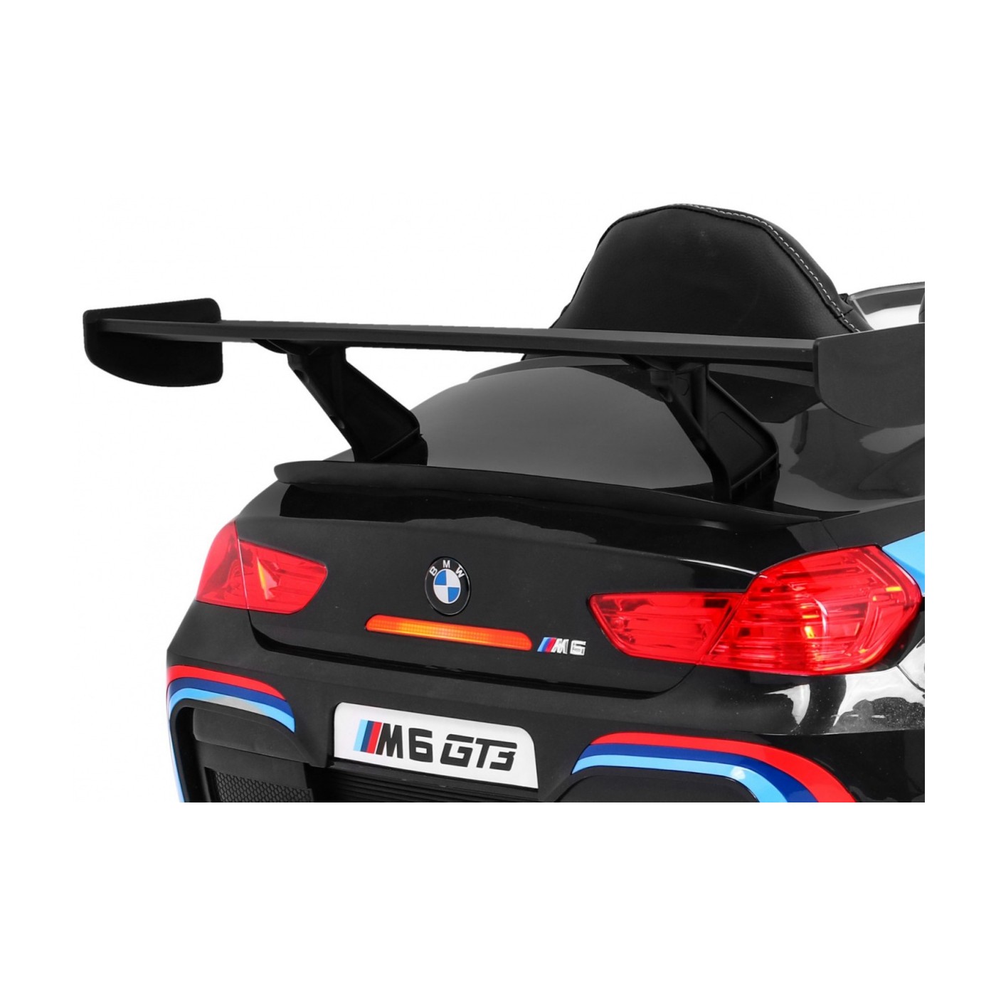 BMW M6 GT3 Auto na batériu pre deti Čierne + Vetráčik + Zvuky MP3 Svietidlá + Ovládač