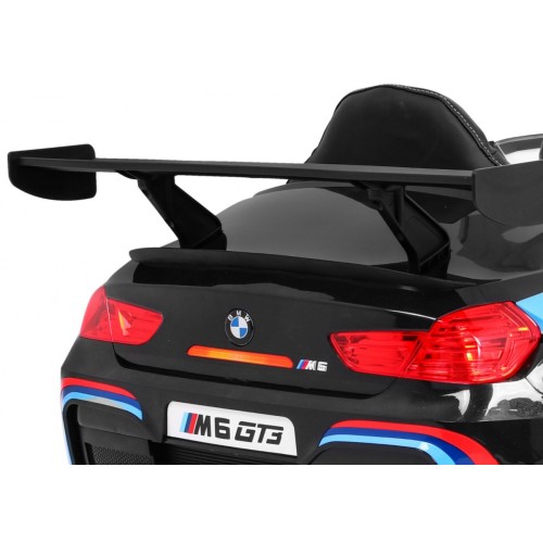 BMW M6 GT3 Auto na batériu pre deti Čierne + Vetráčik + Zvuky MP3 Svietidlá + Ovládač