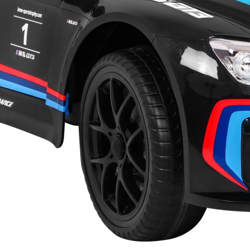 BMW M6 GT3 Auto na batériu pre deti Čierne + Vetráčik + Zvuky MP3 Svietidlá + Ovládač