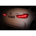 BMW X6M XXL pre 2 deti Biely + Ovládač + Ekokoža + Pásy + Pomalý štart + MP3 USB + LED