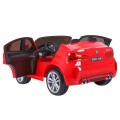 BMW X6M XXL pre 2 deti Červený + Ovládač + Ekokoža + Pásy + Pomalý štart + MP3 USB + LED