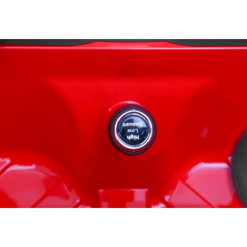 BMW X6M XXL pre 2 deti Červený + Ovládač + Ekokoža + Pásy + Pomalý štart + MP3 USB + LED