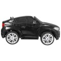 BMW X6M XXL pre 2 deti Lakovaný Čierny + Ovládač + Ekokoža + Pásy + Pomalý štart + MP3 + LED
