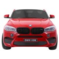 BMW X6M XXL pre 2 deti Lakovaný Červený + Ovládač + Ekokoža + Pásy + Pomalý štart + MP3 + LED