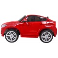 BMW X6M XXL pre 2 deti Lakovaný Červený + Ovládač + Ekokoža + Pásy + Pomalý štart + MP3 + LED