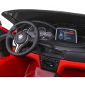 BMW X6M XXL pre 2 deti Lakovaný Červený + Ovládač + Ekokoža + Pásy + Pomalý štart + MP3 + LED
