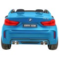 BMW X6M XXL pre 2 deti Lakovaný Modrý + Ovládač + Ekokoža + Pásy + Pomalý štart + MP3 + LED