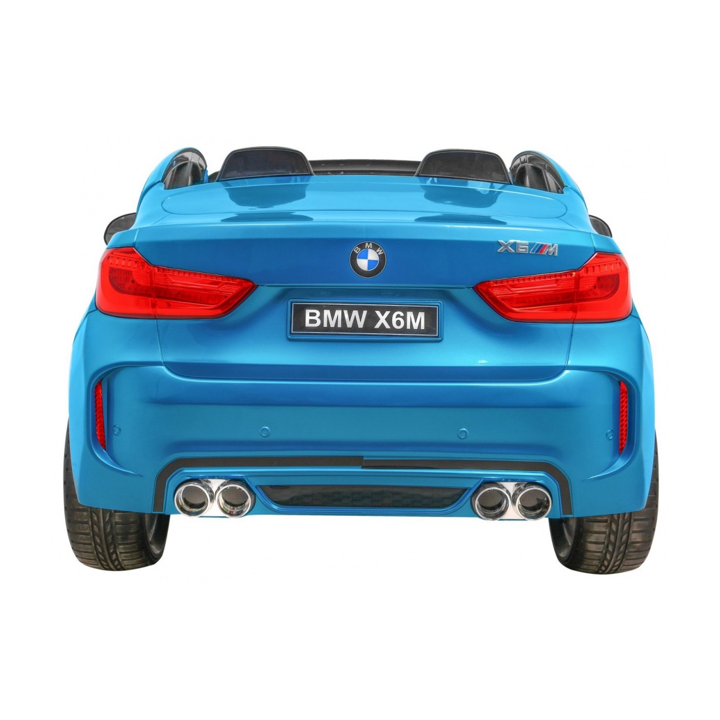 BMW X6M XXL pre 2 deti Lakovaný Modrý + Ovládač + Ekokoža + Pásy + Pomalý štart + MP3 + LED