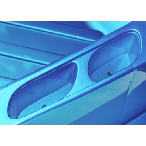 BMW X6M XXL pre 2 deti Lakovaný Modrý + Ovládač + Ekokoža + Pásy + Pomalý štart + MP3 + LED