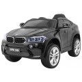 BMW X6M Elektrické Autíčko pre deti Čierne + Ovládač + EVA + Pomalý štart + Panel audio + LED