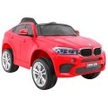 BMW X6M Elektrické Autíčko pre deti Červené + Ovládač + EVA + Pomalý štart + Panel audio + LED