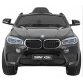 BMW X6M Elektrické Autíčko pre deti Lakované Čierne + Ovládač + EVA + Pomalý štart + Audio + LED