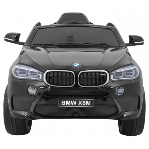 BMW X6M Elektrické Autíčko pre deti Lakované Čierne + Ovládač + EVA + Pomalý štart + Audio + LED