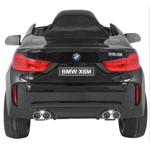 BMW X6M Elektrické Autíčko pre deti Lakované Čierne + Ovládač + EVA + Pomalý štart + Audio + LED