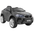BMW X6M Elektrické Autíčko pre deti Lakované Čierne + Ovládač + EVA + Pomalý štart + Audio + LED
