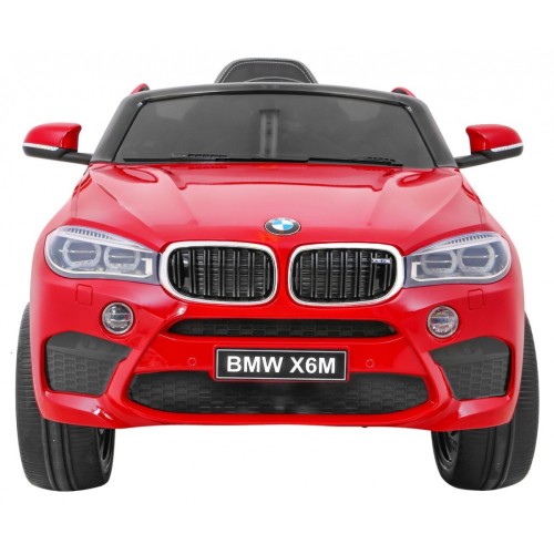BMW X6M Elektrické Autíčko pre deti Lakované Červené + Ovládač + EVA + Pomalý štart + Audio + LED