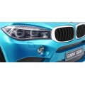 BMW X6M Elektrické Autíčko pre deti Lakované Modré + Ovládač + EVA + Pomalý štart + Audio + LED