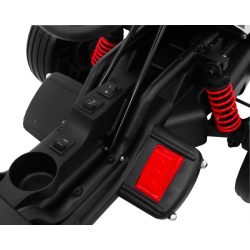 Motokára na batériu Bolid XR-1 pre deti Biely + Nastaviteľný volant + Profilované sedadlo