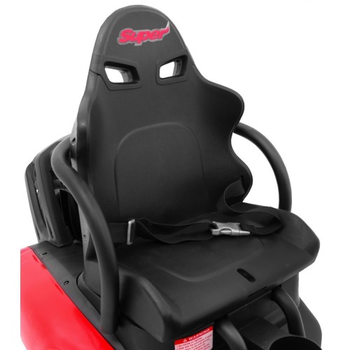 Motokára na batériu Bolid XR-1 pre deti Červený + Nastaviteľný volant + Profilované sedadlo