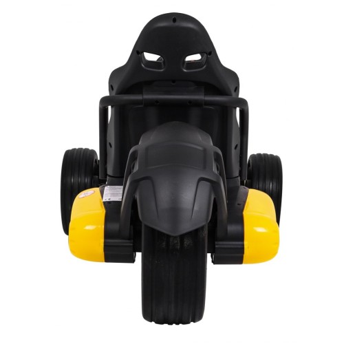 Motokára na batériu Bolid XR-1 pre deti Žltý + Nastaviteľný volant + Profilované sedadlo