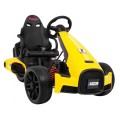 Motokára na batériu Bolid XR-1 pre deti Žltý + Nastaviteľný volant + Profilované sedadlo