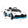 Bugatti Divo Autíčko na batériu pre deti Biele + Ovládač + EVA + Pomalý štart + LED MP3