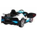 Bugatti Divo Autíčko na batériu pre deti Biele + Ovládač + EVA + Pomalý štart + LED MP3