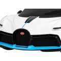 Bugatti Divo Autíčko na batériu pre deti Biele + Ovládač + EVA + Pomalý štart + LED MP3