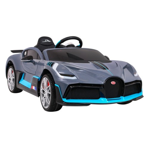 Bugatti Divo Autíčko na batériu pre deti Sivé + Ovládač + EVA + Pomalý štart + LED MP3
