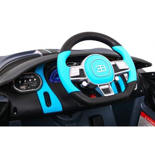 Bugatti Divo Autíčko na batériu pre deti Sivé + Ovládač + EVA + Pomalý štart + LED MP3