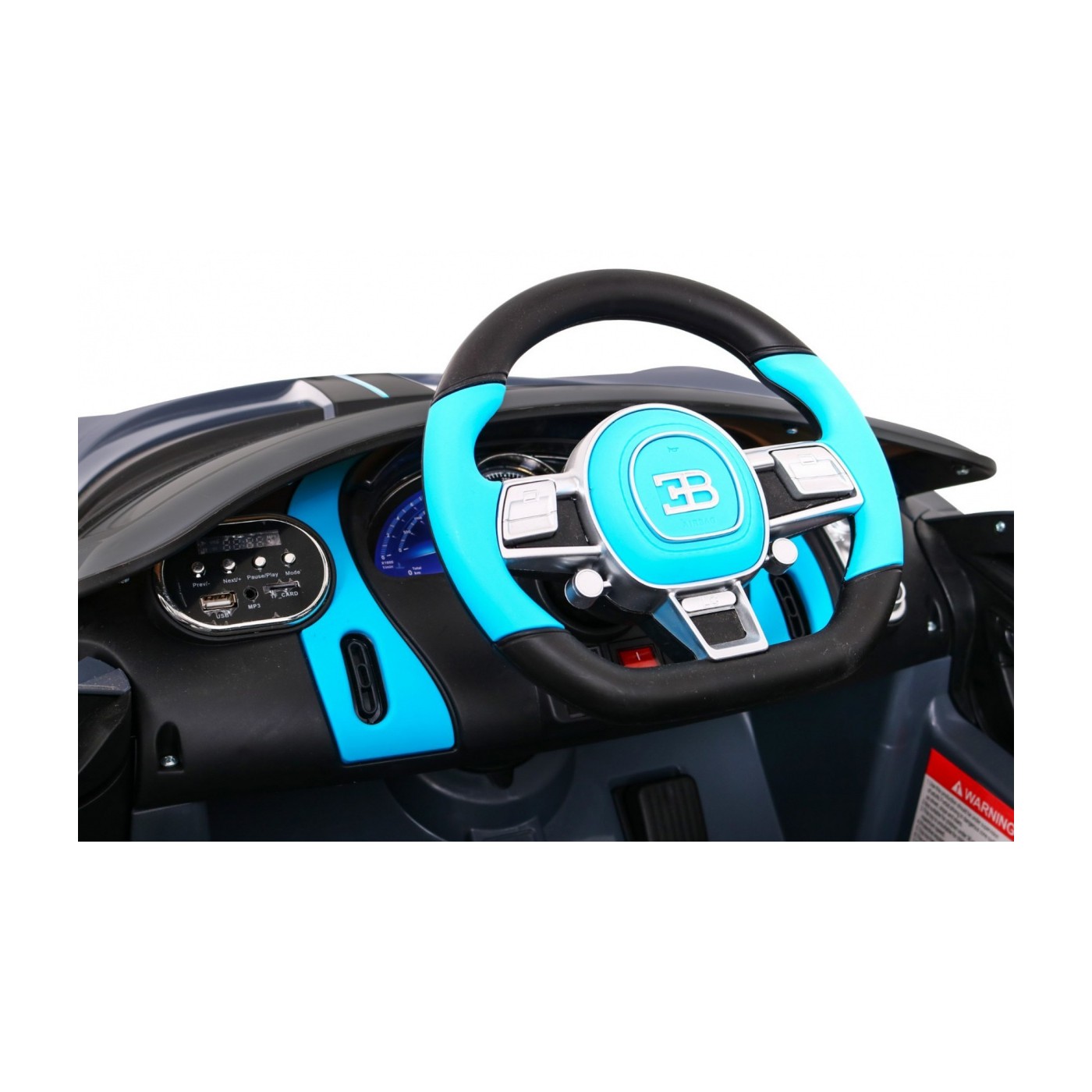 Bugatti Divo Autíčko na batériu pre deti Sivé + Ovládač + EVA + Pomalý štart + LED MP3