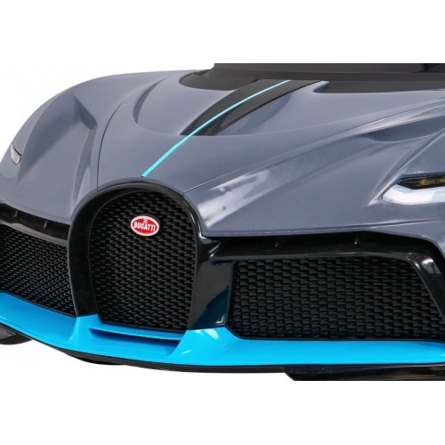 Bugatti Divo Autíčko na batériu pre deti Sivé + Ovládač + EVA + Pomalý štart + LED MP3