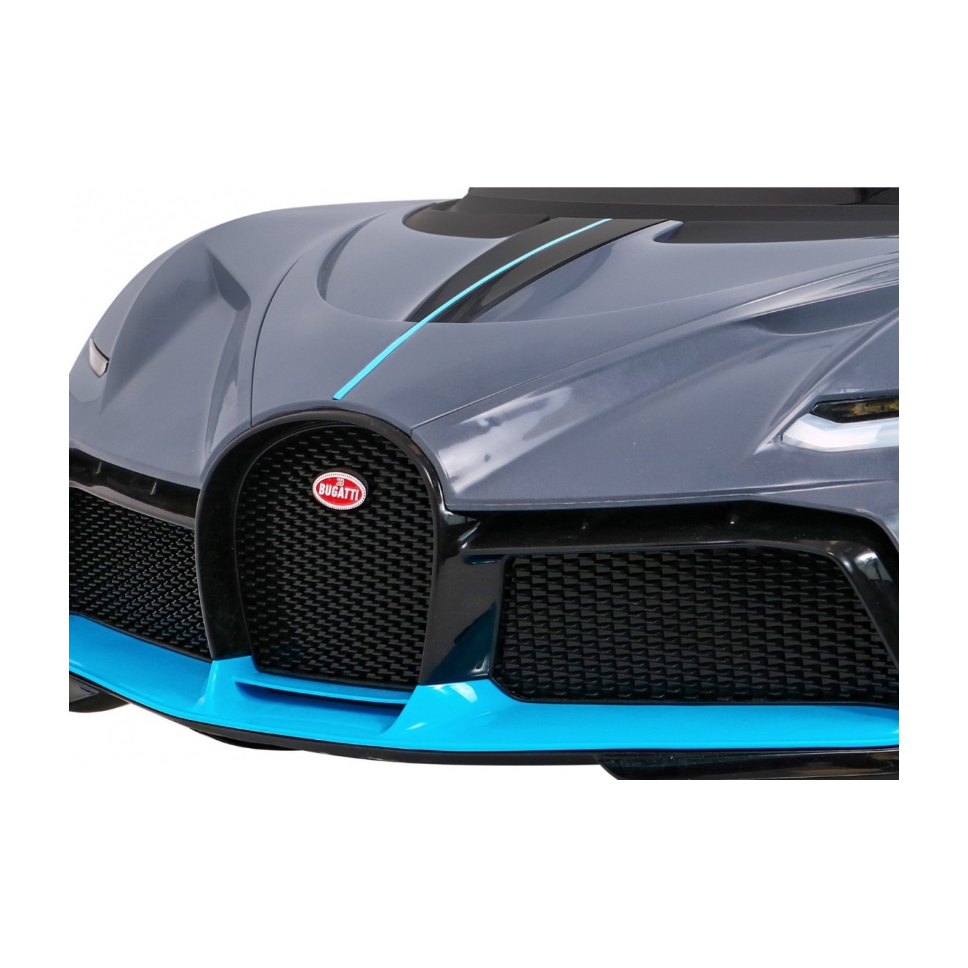 Bugatti Divo Autíčko na batériu pre deti Sivé + Ovládač + EVA + Pomalý štart + LED MP3