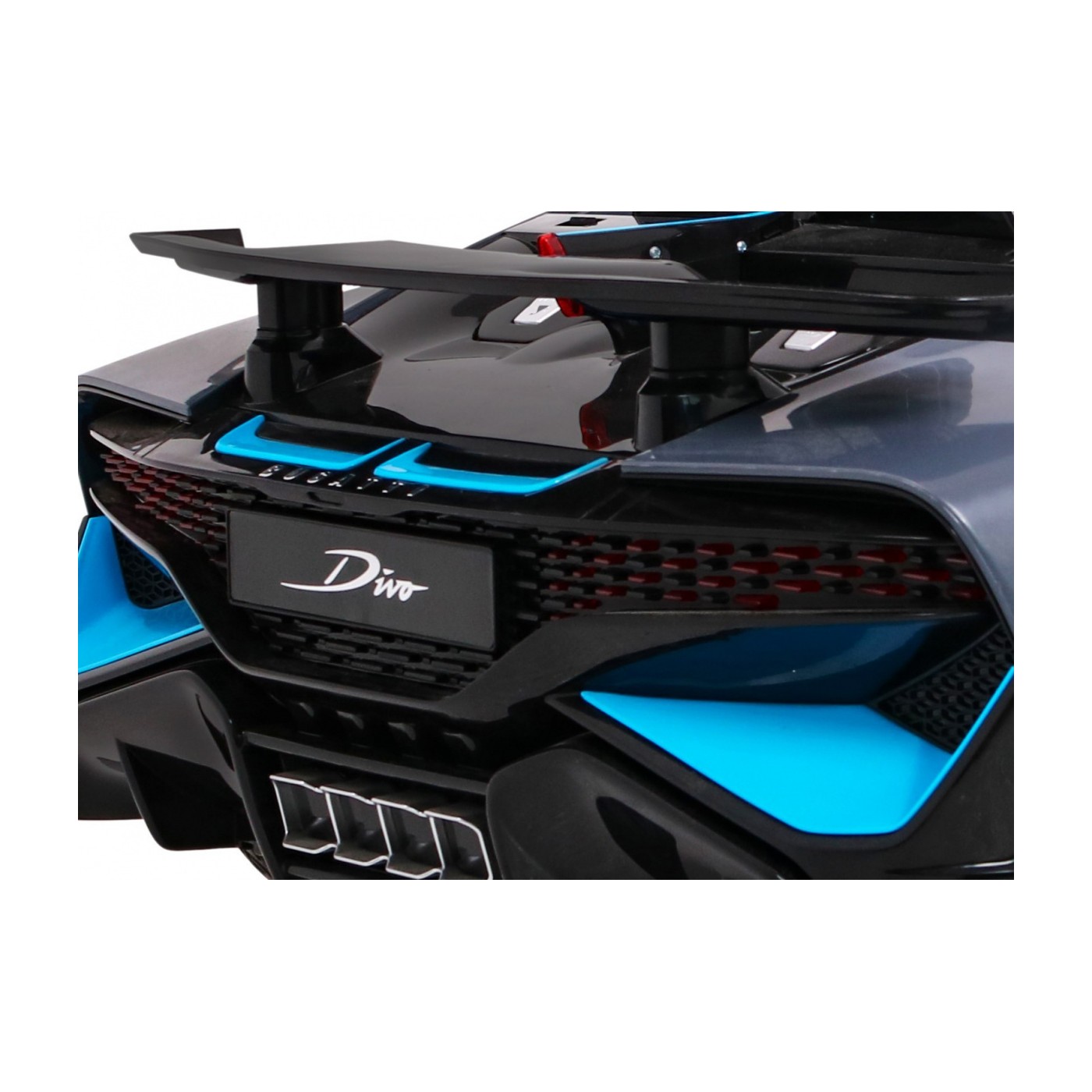 Bugatti Divo Autíčko na batériu pre deti Sivé + Ovládač + EVA + Pomalý štart + LED MP3