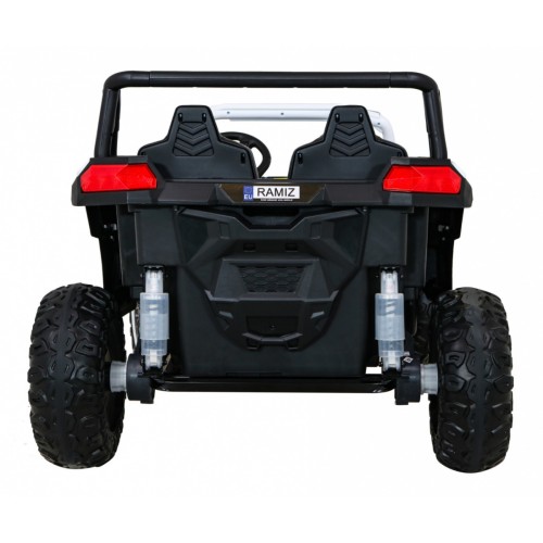 Buggy ATV Racing pre 2 deti Biele + Pohon 4x4 + Ovládač + Pomalý štart + MP3 LED