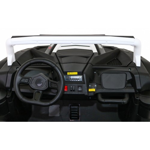 Buggy ATV Racing pre 2 deti Biele + Pohon 4x4 + Ovládač + Pomalý štart + MP3 LED