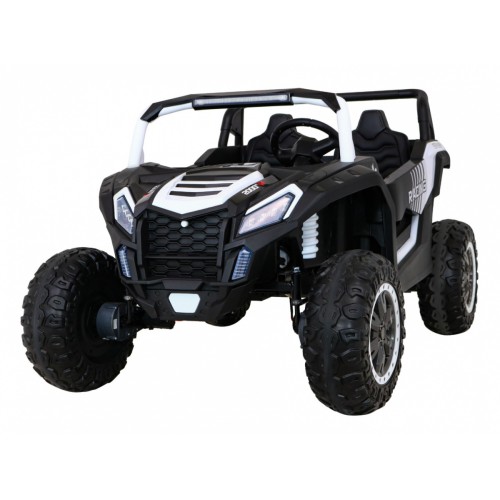 Buggy ATV Racing pre 2 deti Biele + Pohon 4x4 + Ovládač + Pomalý štart + MP3 LED