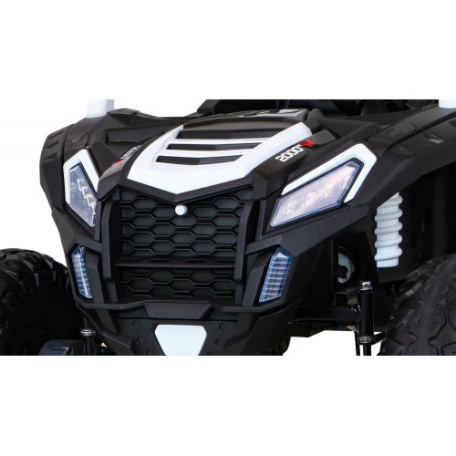 Buggy ATV Racing pre 2 deti Biele + Pohon 4x4 + Ovládač + Pomalý štart + MP3 LED