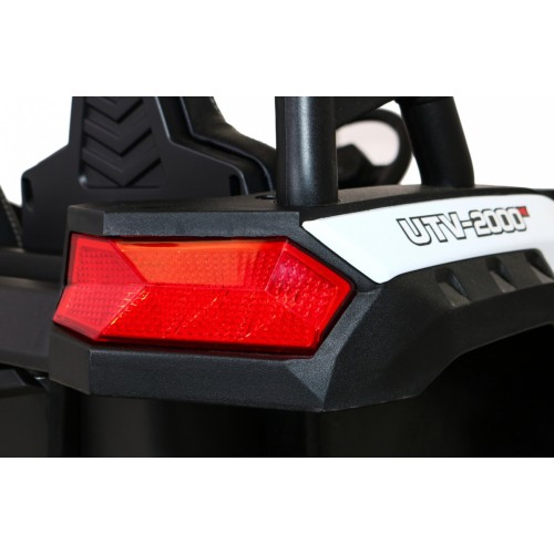 Buggy ATV Racing pre 2 deti Biele + Pohon 4x4 + Ovládač + Pomalý štart + MP3 LED